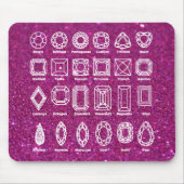 Tapis De Souris Coupes de diamant_Parties scintillant_violet (Devant)