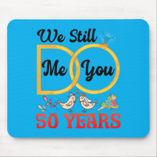 Tapis De Souris Couple 50e anniversaire de mariage Marié 50 ans