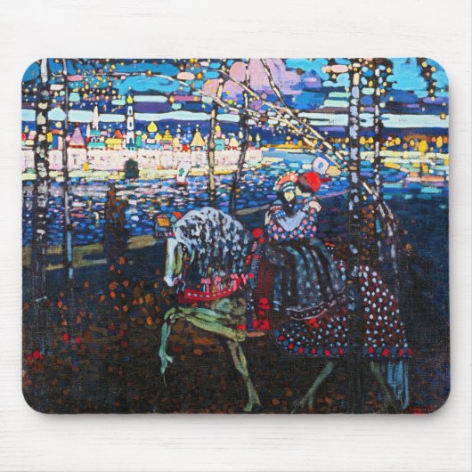 Tapis De Souris Couple à cheval blanc, Wassily Kandinsky (Devant)