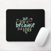 Tapis De Souris Couple Cadeau Parce Que First Nous Aimait (Avec souris)