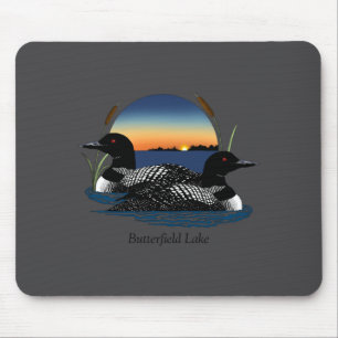 Tapis De Souris Couple de huards du lac Butterfield