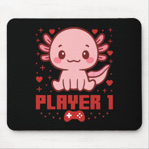 Tapis De Souris Couple de joueurs Axolotl Capyra rétro pixel Arcad
