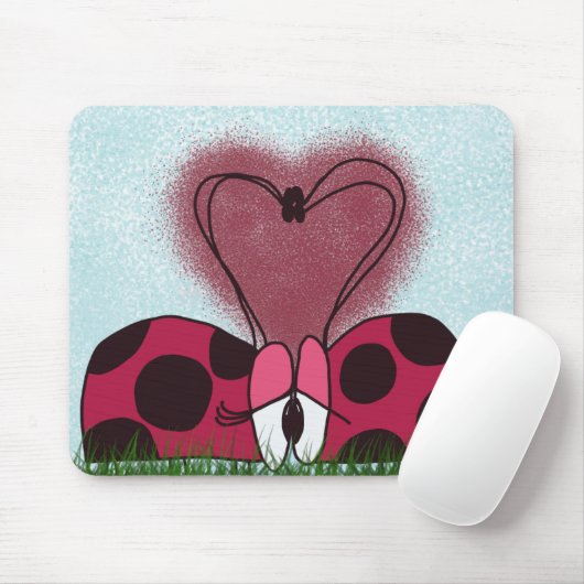 Tapis De Souris Couple de Ladybug mignon (Avec souris)