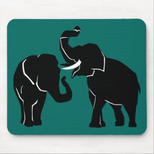 Tapis De Souris Couple éléphant Couple Couleur personnalisée Plaqu
