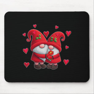Tapis De Souris Couple Gnomes Valentine's Day Hearts Costume Gnome