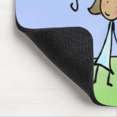 Tapis De Souris Couple Lesbienne mignonne Devinez quoi (Coin)