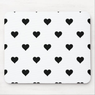 Tapis De Souris Couple noir et blanc minimaliste mou Valentine