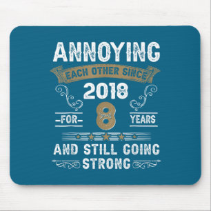 Tapis De Souris Couple qui s'agace depuis 2018 Mariage Anni