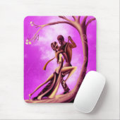 Tapis De Souris Couple romantique dansant le tango rose (Avec souris)