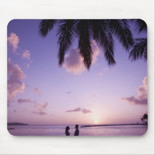 Tapis De Souris Couple sur la plage, Windjammer Landing, Sainte-Lu