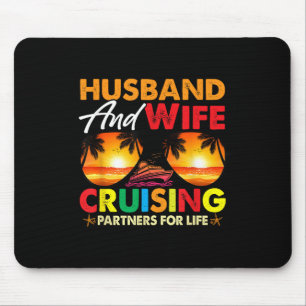 Tapis De Souris Couples assortis mari femme en croisière 2025 Croi