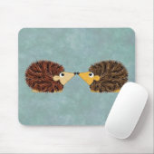 Tapis De Souris Couples câlins de hérisson (Avec souris)