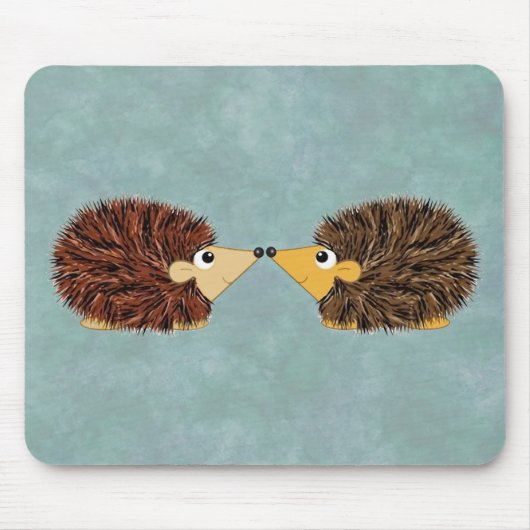 Tapis De Souris Couples câlins de hérisson (Devant)