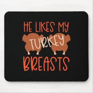 Tapis De Souris Couples De Thanksgiving Turquie Breast Elle Aime M