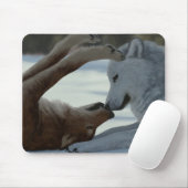 Tapis De Souris Couples doux de loup (Avec souris)