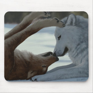 Tapis De Souris Couples doux de loup