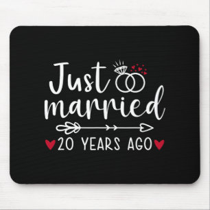 Tapis De Souris Couples mariés mariés drôle mari femme 20e anniver