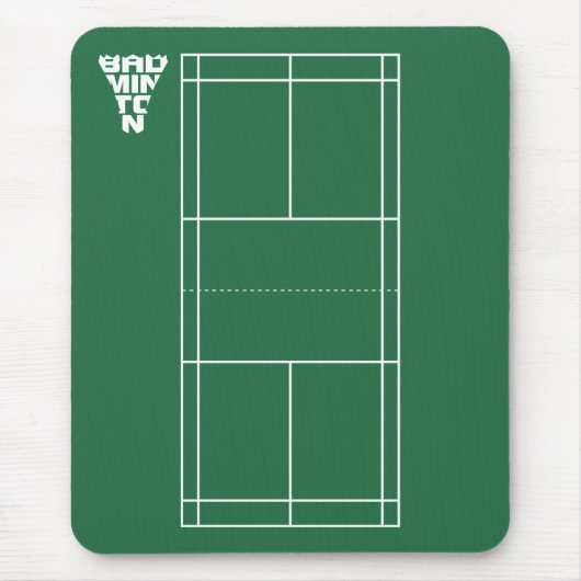 Tapis De Souris Cour de badminton Mousepad (Devant)