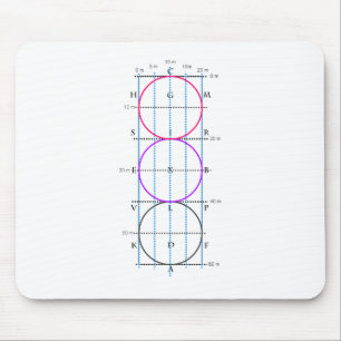 Tapis De Souris cour de dressage de 20x60m ** cercles **