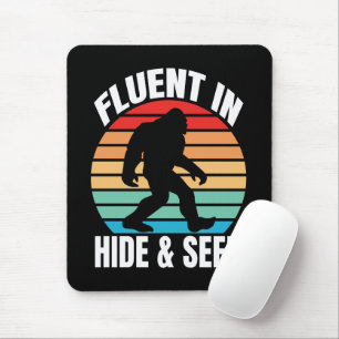 Tapis De Souris Courant à cache-cache drôle Bigfoot