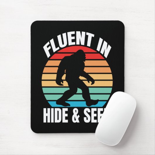 Tapis De Souris Courant à cache-cache drôle Bigfoot (Avec souris)