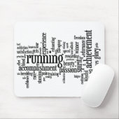 Tapis de souris courant de nuage de mot (Avec souris)