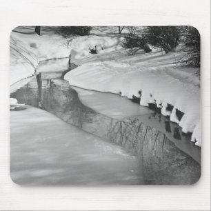 Tapis De Souris Courant en hiver B&W