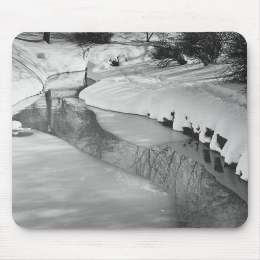 Tapis De Souris Courant en hiver B&W (Devant)