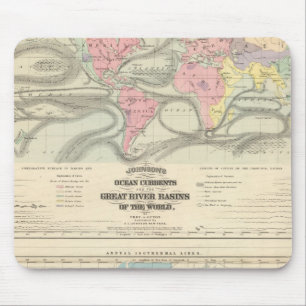 Tapis De Souris Courants océaniques et bassins fluviaux
