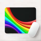 Tapis De Souris Courbe de spectre 3d - Noir (Avec souris)