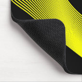 Tapis De Souris Courbes Bézier - Jaune sur Noir (Coin)