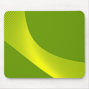 Tapis De Souris Courbes Bézier - Jaune sur vert herbe 669900