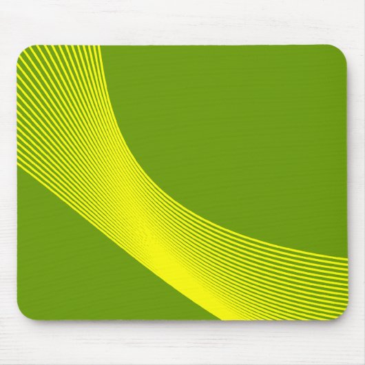 Tapis De Souris Courbes Bézier - Jaune sur vert herbe 669900 (Devant)
