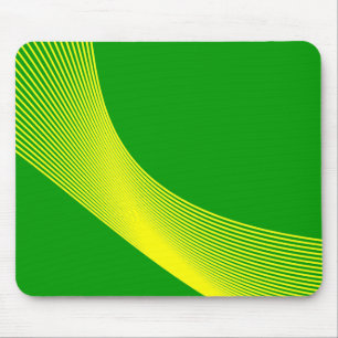 Tapis De Souris Courbes de Bézier - Jaune sur vert herbe 009900