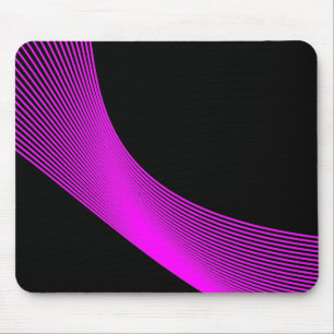 Tapis De Souris Courbes de Bézier - Magenta sur le noir