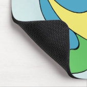 Tapis De Souris Courbes d'insertion (Jaune, Bleu, Vert) (Coin)