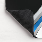 Tapis De Souris Courbes Métalliques Sleek avec votre Monogramme (Coin)