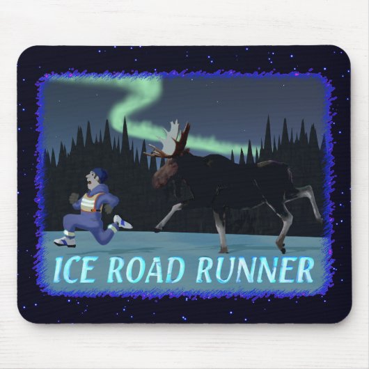 Tapis De Souris Coureur de route sur glace (Devant)
