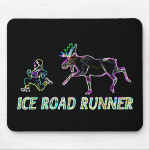 Tapis De Souris Coureur de route sur glace