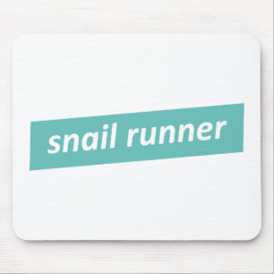 Tapis De Souris Coureur lent. Coureur d'escargot