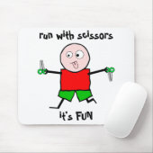 Tapis De Souris Courez avec des ciseaux (Avec souris)