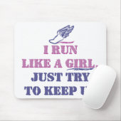Tapis De Souris Courez comme une fille (Avec souris)