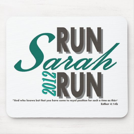 Tapis De Souris Courez la course de Sarah (Devant)