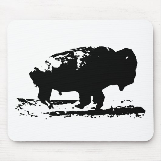 Tapis De Souris Courir Buffalo Bison Pop Art (Devant)