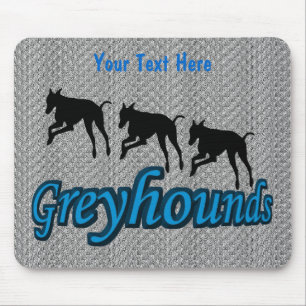 Tapis De Souris Courir Greyhounds mignon chien