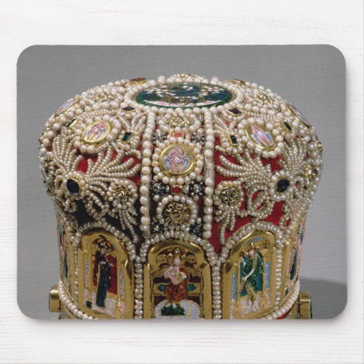 Tapis De Souris Couronne de mitre réglée avec des perles et de (Devant)