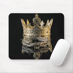 Tapis De Souris Couronne d'épines avec couronne d'or du roi