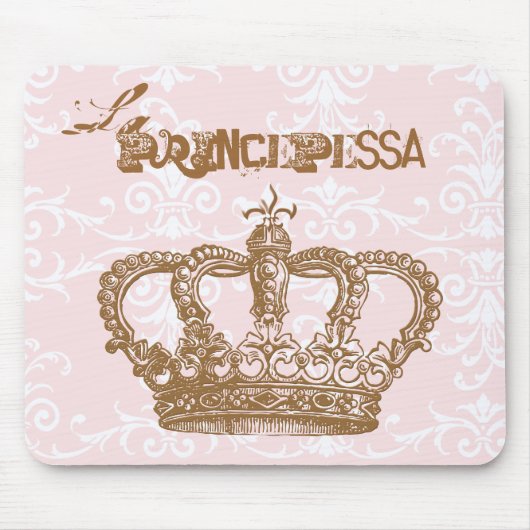 Tapis De Souris Couronne Mousepad de rose et de chocolat de (Devant)