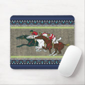 Tapis De Souris Course Chevaux Souris Pad (Avec souris)