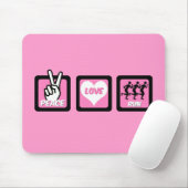 Tapis De Souris Course d'amour de paix (Avec souris)